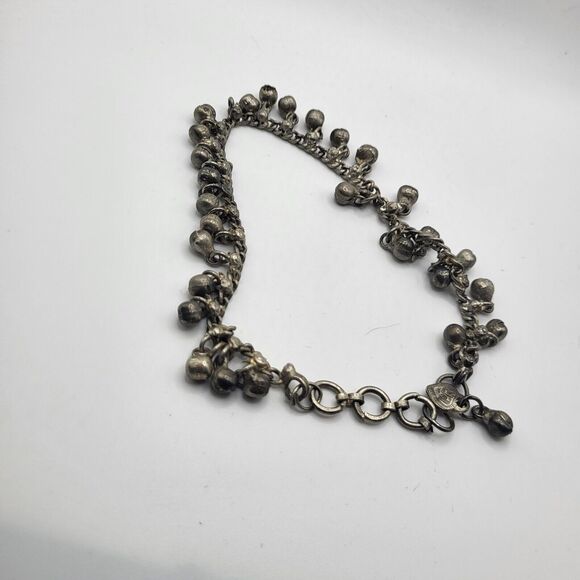 Vintage Silver Belly Dance Bells Anklet Signed PR 12in - Picture 3 of 3